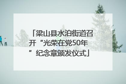 梁山县水泊街道召开“光荣在党50年”纪念章颁发仪式